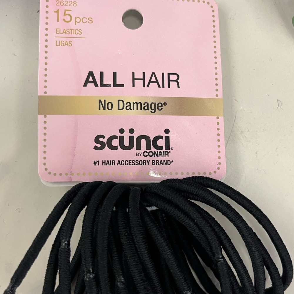 Scunci No Damage Black Hair Ties